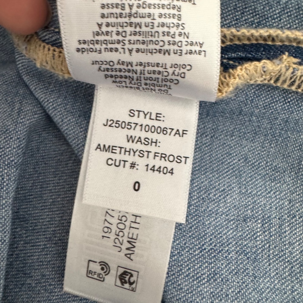 NWT Veronica Beard Spruce Denim Crop Top Amethyst Frost Women's Size 0 T - Picture 12 of 13
